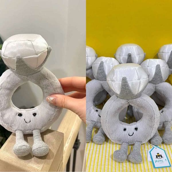 DWRTolls Jelly cat Amuseables Plush Children's plush toys Dia Ring Stuffed Toy DiaRing body pillow Soothing the 3 Doll Gifts