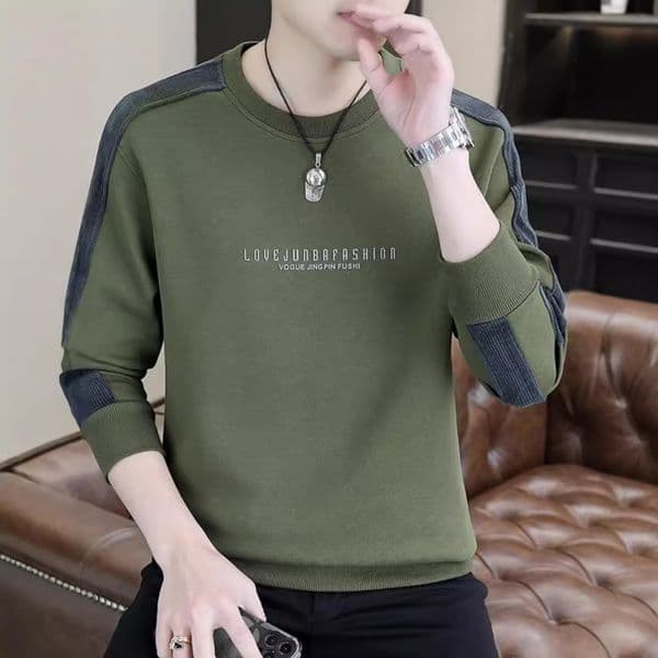 2025 Men's Polo Sweatshirt Long Sleeve Men's Spring And Designer Hoodie Autumn New Round Neck Patchwork Sweatshirt Men's Thickened T-shirt Base Designer Shirt