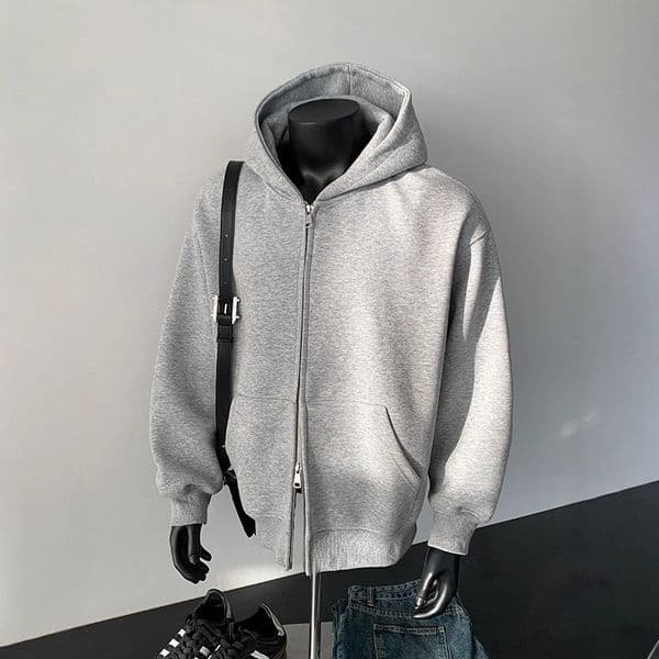 Spring Cleanfit Double Zipper Sweatshirt Men's Trendy Designer Shirt Designer Hoodie American Style Oversized Cardigan Loose Hooded Couple Clothes