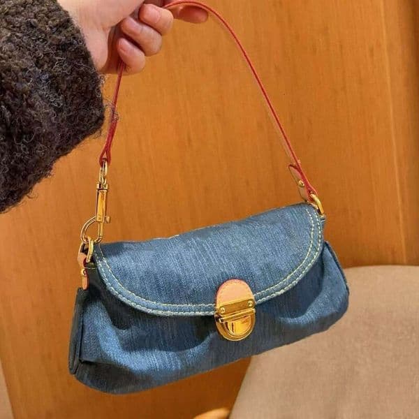 10A Designer Bag Shoulder Bags Luxury Bag Vintage Denim Tote Cowboy Shoulder Bag Handbags Purse Zipper Old Flower Women Small Bags