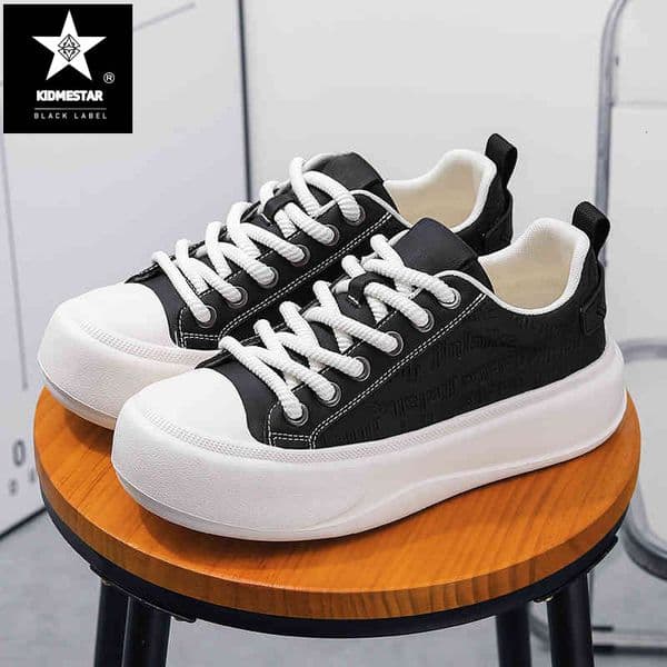 KIDMESTAR 2025 New Fashion Popular Men's Designer Men's White Shoes Sports Shoes Outdoor Board Shoes Casual Black Teacher Running Increase height Shoes