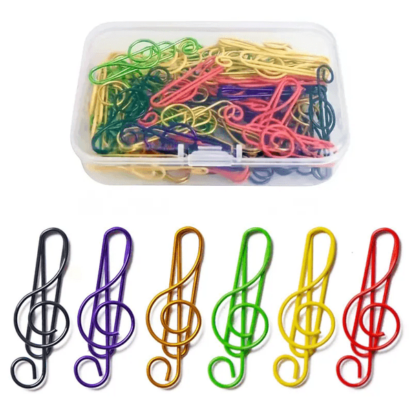 Music Note Paper Clips School Office Paperclip Photos Tickets Notes Letter Clips Filing Supplies
