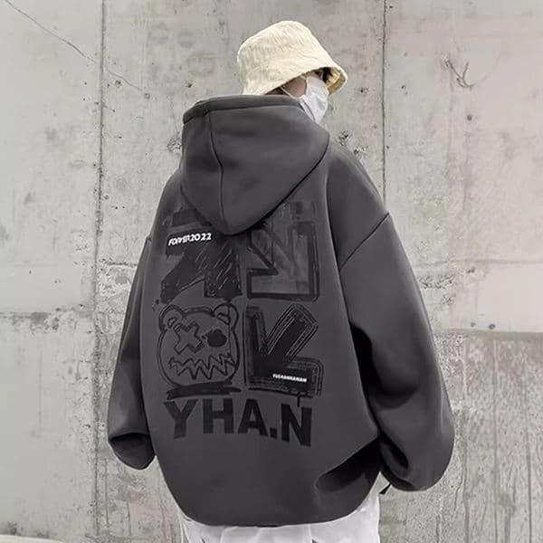 Heavyweight Sweatshirt For Men Designer Hoodie New Spring And Autumn American High Street Style Gray Youth Boys' Clothing Jacket Designer Shirt Men's Fashion