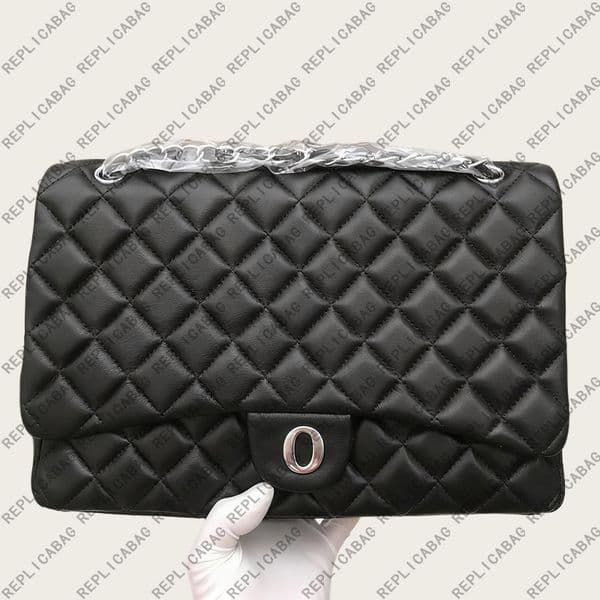 Shoulder Bags Designers Woman Designer Bags Real Cowhide High Quality 33CM Classic Maxi Flap Quilted Leather Shoulder Bag Black Luxury Sheepskin Chain Bag