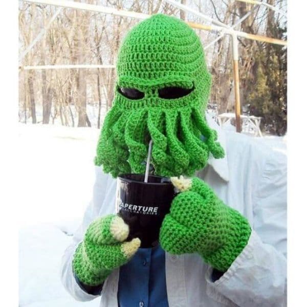 New Handmade Tentacle Octopus Cotton Hat Crazy Party Squid Hat Balaclava Hat Winter Warm Hat Skull Bean Men Best Christmas Gift
