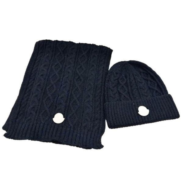 Hat and Scarf Set Winter Knitted Hat and Scarf Designer Unisex Wool Blend Daily Versatile Warm Couple Christmas Gift