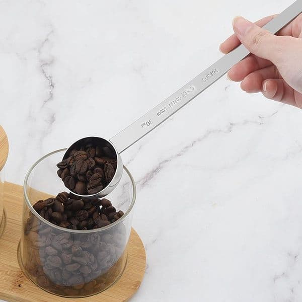 Stainless Steel Powder Measure Spoon Coffee Milk Sugar Measuring Cups Long handled Measure spoon Kitchen Tool Wholesale LX4659