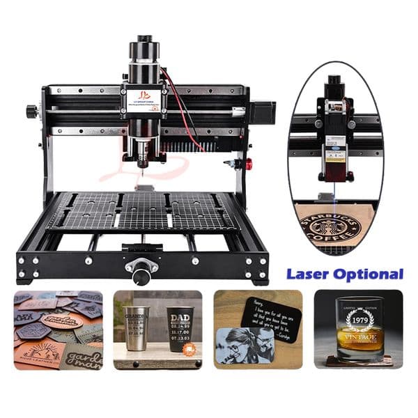 LY 3020Plus Offline Controller DIY CNC Laser Engraving Machine Marking Machine 500W Wood Router Mini Milling X Axis Square Rail