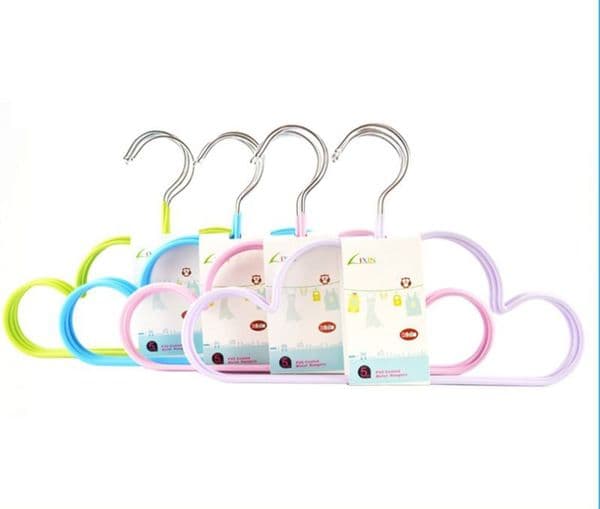 Nonslip Cloud Hangers for Children Rubber Coating Hanger Kids Indoor Outdoor Hanger