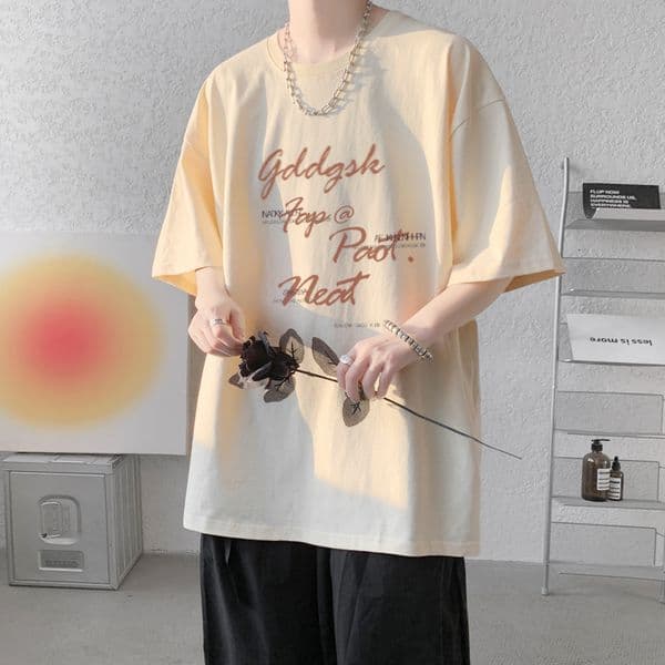 300G Heavyweight Pure Cotton Short Sleeve T-shirt Designer Shirt For Men Designer Hoodie Summer Letter Trendy Brand Base Shirt American Style Couple Tee Loose Half