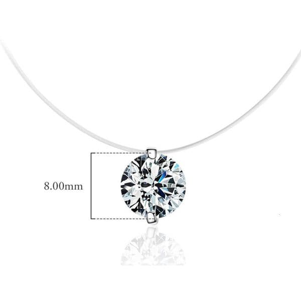 Modian S Pure Sier Transparent Personality INS Style Elegant Dia-Studded Necklace Simple Sweet Girl Collarbone Chain ddmypluto
