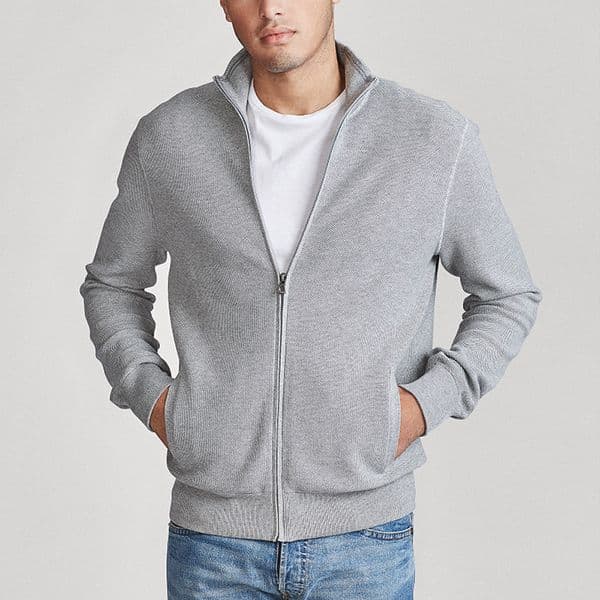 New Men's Designer Hoodie Cotton Turtleneck Zipper Sweater Men's Winter Solid Color Slim Fit Cardigan Casual Designer Shirt Business Knitwear