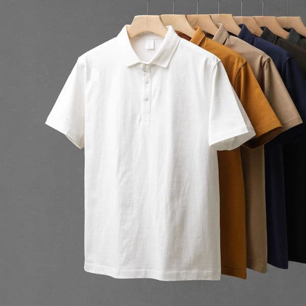 320G Designer Hoodie Heavyweight Designer Shirt Pure Cotton Polo Shirt Men Short Sleeve Summer High-end Feel Half Sleeve Loose Turn-down Collar T-shirt Half Sleeve