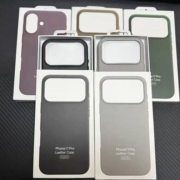 Original Apple Magsafe Leather For iPhone Pro 17 Air Case Wireless Charging Magnetic Cover 17Pro Max With Box
