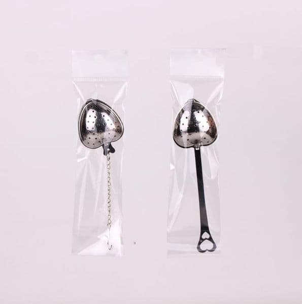 Heart Shape Stainless steel Tea Infuser kitchen tools Strainer Filter Long Handle Spoons Wedding Party Gift Favor with opp retail 9403884