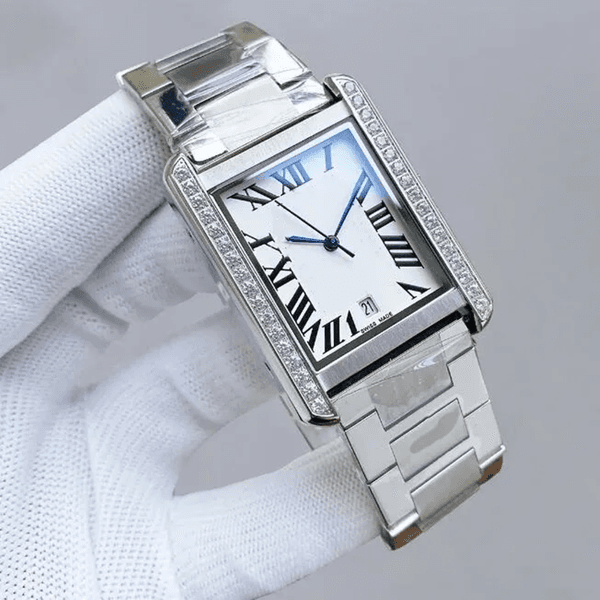 JASON007 Top AAA Fashion Watch Women Quartz Movement designer Watch Square Tank Watches Men Sapphire Mirror Stainless Steel Clasp Casual Wristwatches Montre