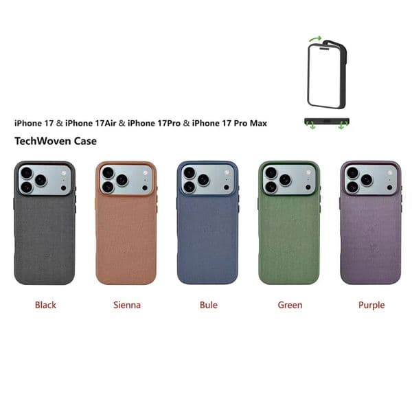 iphone17 pro max case TechWoven case Magnetic Phone Cases for iPhone 17 Pro Max case iPhone 17 pro shell 17air Mag Cases Wireless Charging Back Cover With Box