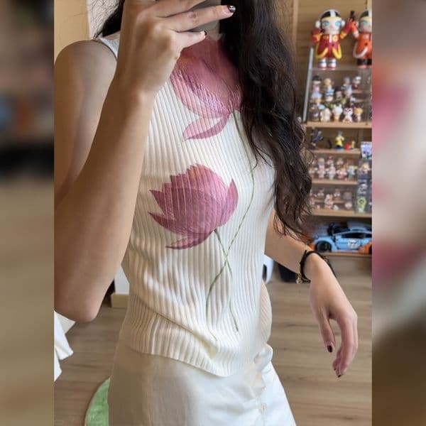 New Chinese Style National Style White Floral Designer Hoodie Print Knitted Long Sleeve Shirt For Women New Designer Shirt Casual Summer Beautiful Top