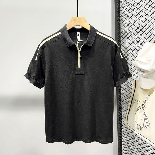 Chen Bangjia Vintage Color Block Short Sleeve Designer Shirt Polo Shirt For Men Designer Hoodie Summer Urban Casual Versatile Commuter T-shirt
