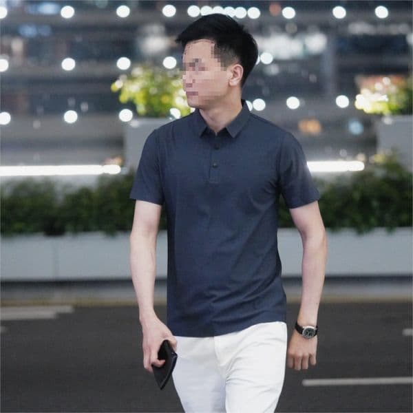 Hengbei Designer Hoodie Four-way Stretch Seamless Slim Fit Polo Shirt Black Dark Gray Medium Gray White Sea Green Begonia Designer Shirt Red Gray