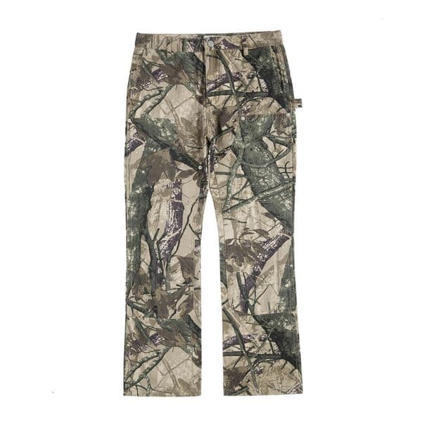 High Street Leaf Camouflage Logging Pants for Men Straight Patchwork Baggy Jeans Cargos Y2k Pantalones Hombre Oversized Trousers 240619 a1
