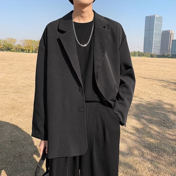 Men's Casual Small Suit British Style Designer Jacket Youth Versatile Jacket Korean Trendy Ins Jacket Men Stylish Retro Solid Color Suit