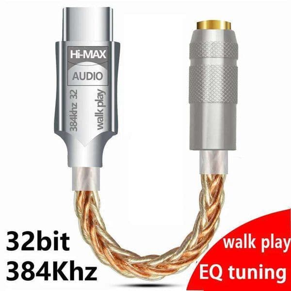 Type To 3.5mm HiFi DAC Earphone Amplifier USB C Audio AMP Adapter CB1200AU Chip Sound Card Digital Decoder For Android