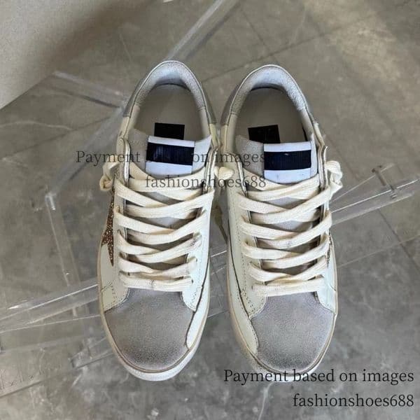 White gold retro leather lace up casual couple board shoes high-end luxury designer travel skateboard shoes mens shoes womens shoes sizes 35-46+box 10/10A