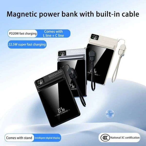100000mAh Magnetic Power Bank 22.5W Fast Charging Wireless Portable Charger External Battery for Iphone 16 17 Magsafe Powerbank