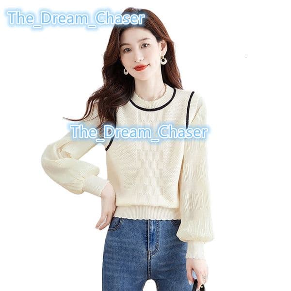 Free Size Casual Floral Womens Sweater Breathable Knitted Fashion for Autumn Season for Ladies
