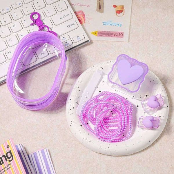 Storage Pouch Keychain Bag+Sleeve Cable Protector Cover 3D Soft Silicone Case for iPhone 18w 20w Charger Head