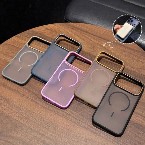 Magnetic Wireless Charging Cases For Iphone 17 Air 16 Plus 15 14 13 Pro Max 12 11 Skin Feel Hybrid Hit Color Hard PC Plastic TPU Matte Frosted Magnet Phone Back