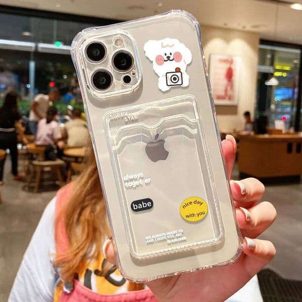 Cute Bear Card Slots Case For Xiaomi Mi Lite 5G 12T Redmi Note 11 Pro 10 9 8 9S 10S 11S 9A 9C 10C Poco X3 NFC M5 M3 M2 Cover