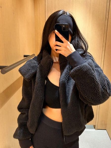 A99 Designer Yoga Hooded Coats Foxy Sherpa Women Jacket Lamb Plush Warm Long Sleeve Sweater Zip Cardigan Sweatshirts Loose Short Winter Thick SweatTops