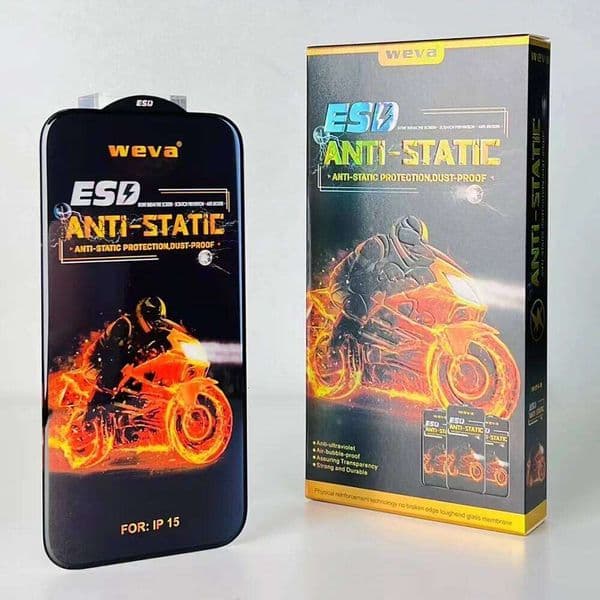 Big Curved Glass For iPhone 15 14 12 13 11 Pro 7 8 Plus X XR XS Max ESD Anti-Static Screen Protector Tempered Film