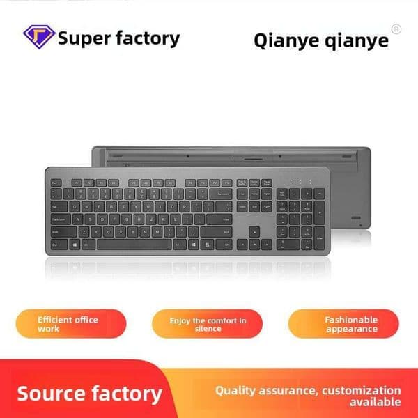 Qianye B035 Scissors Feet Chocolate Silent Office Notebook External Wired Bluetooth Wireless Keyboard