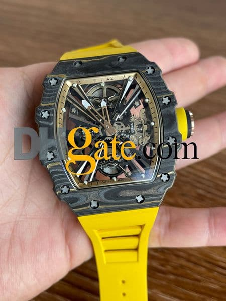 super clone RAAAAA Carbon Men's Watches designer hollow fiber watch tourbillon Coloured m12 transparent lightweight Luxury Watch watch G5PA