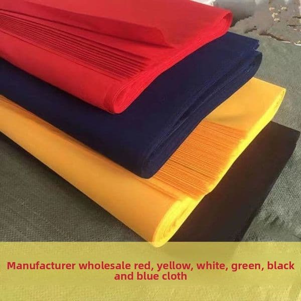 Pure Polyester Handmade DIY Brushed White Cloth for Wedding and Celebration Red Scarf Fabric