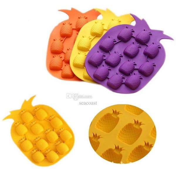 50pcs Ice Cream Tools High quality Brand New Ice Maker Mould Bar Party Drink Pineapple Shape Ice Cube Freeze Mold tray Moulds