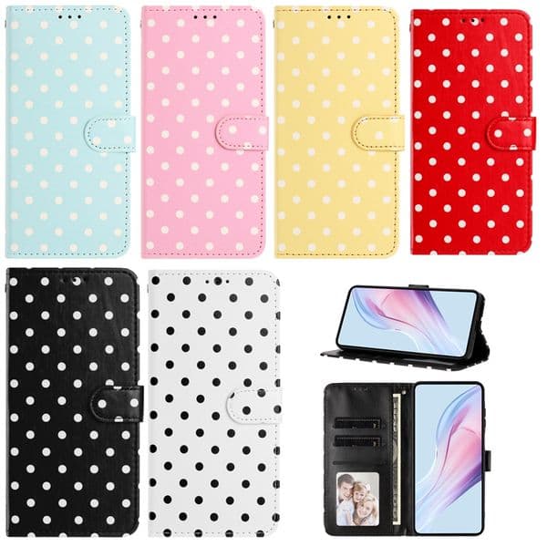 Fashion Dot Wave Point Wallet Leather Cases For Iphone 17 Air 16 16E 15 Plus 14 Pro Max 13 12 11 XR XS MAX 8 7 6 Iphone17 I17 Magnetic Flip Cover Holder Stand