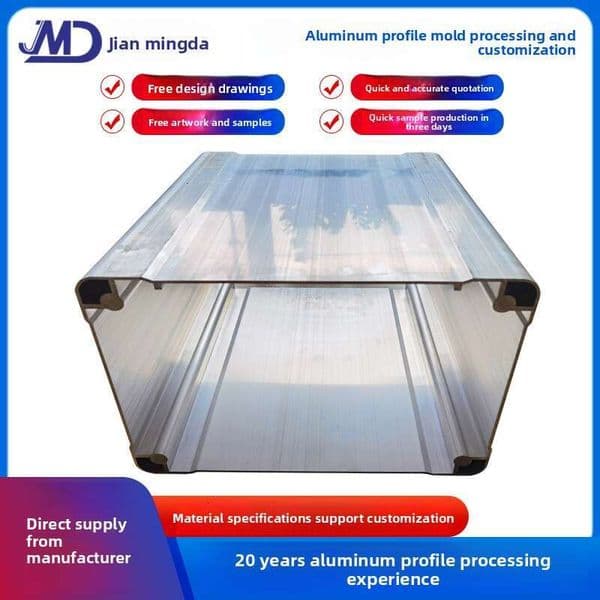 Custom Extruded Aluminum Alloy Shaped Profile for Heat Sink, Aluminum Mold Processing & Customization, 20-Year Experience Manufacturer Direct Supply