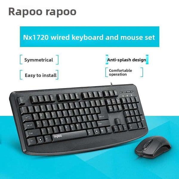 NX1720 Wired Keyboard Mouse Set USB Business Home Office Laptop Desktop Computer