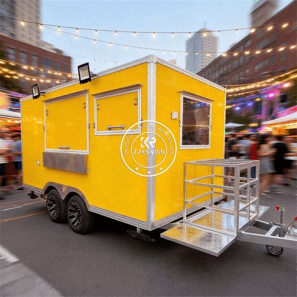 Food Truck Street Pizza Kiosk Food Trailer Fully Equipped Catering Truck Ice Cream Cart Mobile Kitchen Concession Fast Food Truck For Sale