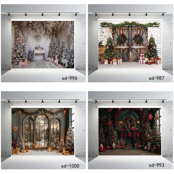Christmas Birthday Party Photography Studio Background Screen Backdrop Screen Vinyl Cloth 2.1x1.5M/5x7ft For Photo Studio Video Props