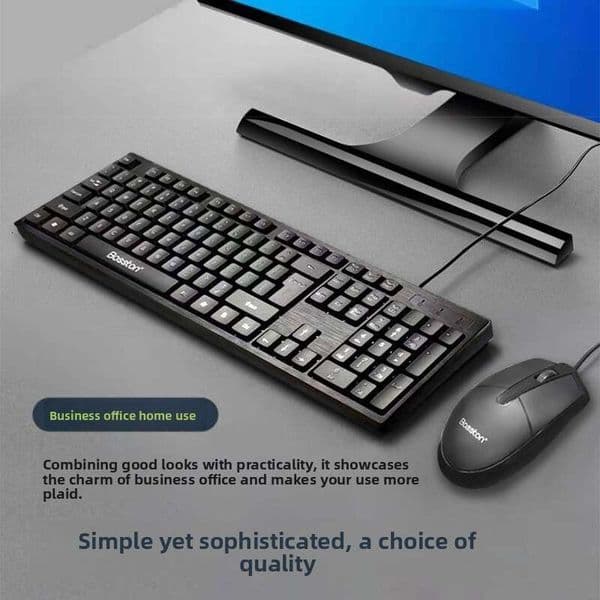 Dr. Dun D5200 Wired Gaming Business Office Keyboard and Mouse Set Computer Peripherals