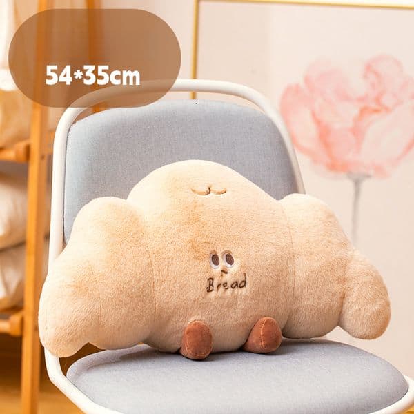 Croissant Snuggles Plush Pillow Toy Dual-use - Fuzzy Croissant Pillow with Built in Blanket Two in One Pillow and Blanket Set