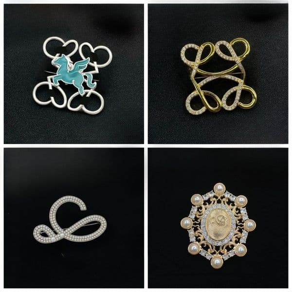 Designer Brooches Various Jacket and Suit Pins Diamond and Pearl Designs Classic Brand Accessories Christmas Gifts Couples' New Year Gifts