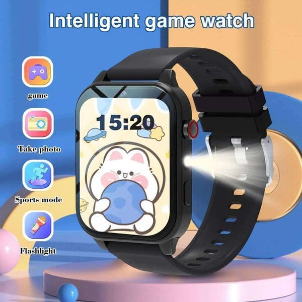 Smart Watch Kids 1.83'' HD Touch Screen 18 Games Sleep Monitoring Camera Alarm Clock Smartwatch Children Boys Girls Gifts