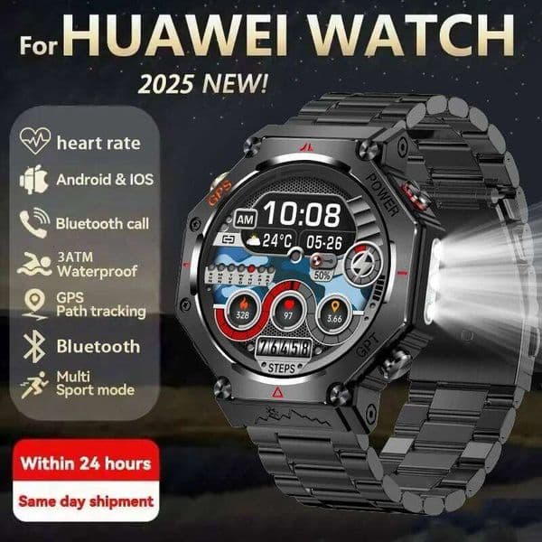 GEJIAN 5.3 Smart with Built in Flashlight and 100+Sports Mode Step Count Function Men's Watch