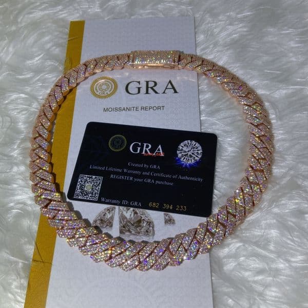 Hot Selling Necklace Silver 925 Iced Out Lab Diamond Vvs Moissanite Hip Hop Jewelry Real Gold Plated Cuban Link Chain designer